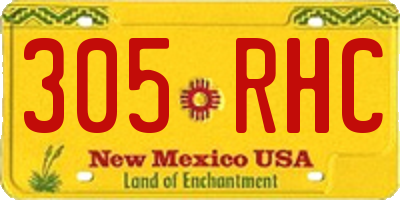NM license plate 305RHC