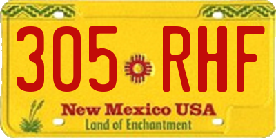 NM license plate 305RHF