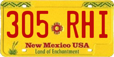 NM license plate 305RHI
