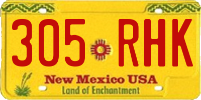 NM license plate 305RHK