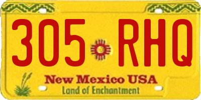 NM license plate 305RHQ