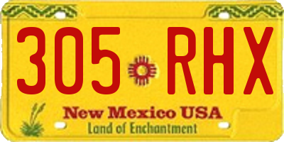 NM license plate 305RHX