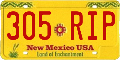NM license plate 305RIP