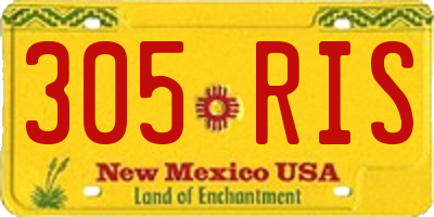 NM license plate 305RIS