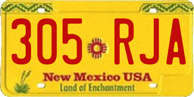 NM license plate 305RJA