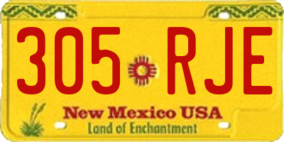 NM license plate 305RJE