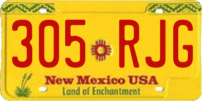 NM license plate 305RJG