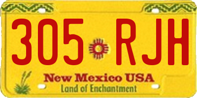 NM license plate 305RJH