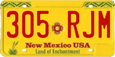 NM license plate 305RJM