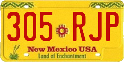 NM license plate 305RJP