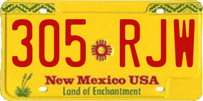 NM license plate 305RJW