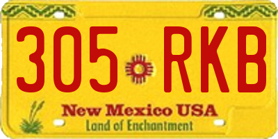 NM license plate 305RKB