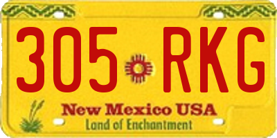 NM license plate 305RKG