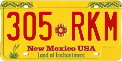 NM license plate 305RKM