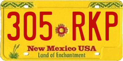NM license plate 305RKP
