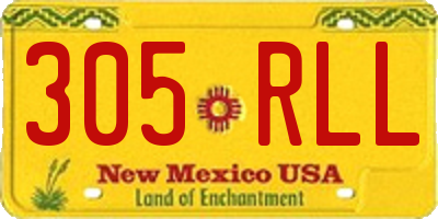NM license plate 305RLL