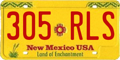 NM license plate 305RLS
