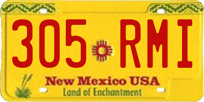 NM license plate 305RMI