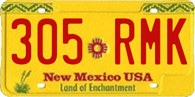 NM license plate 305RMK