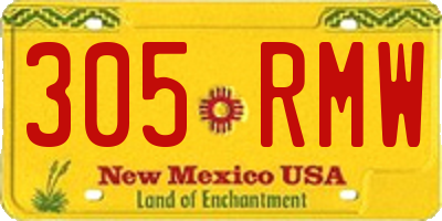 NM license plate 305RMW