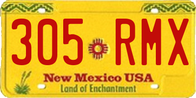 NM license plate 305RMX