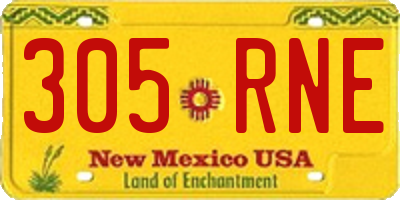 NM license plate 305RNE