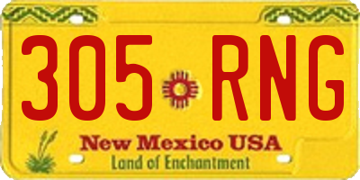 NM license plate 305RNG