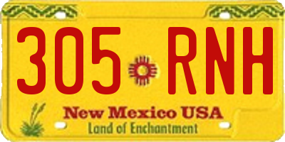 NM license plate 305RNH