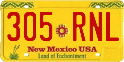 NM license plate 305RNL