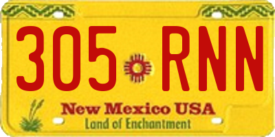 NM license plate 305RNN