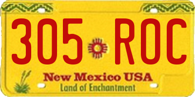 NM license plate 305ROC