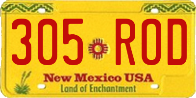 NM license plate 305ROD