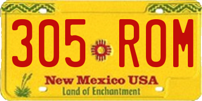 NM license plate 305ROM