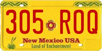 NM license plate 305ROQ