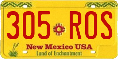 NM license plate 305ROS