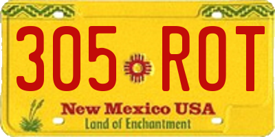 NM license plate 305ROT