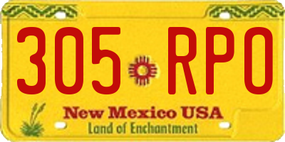 NM license plate 305RPO