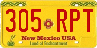NM license plate 305RPT