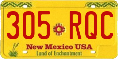 NM license plate 305RQC