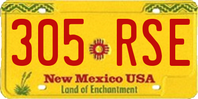 NM license plate 305RSE