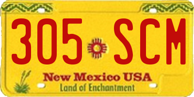NM license plate 305SCM