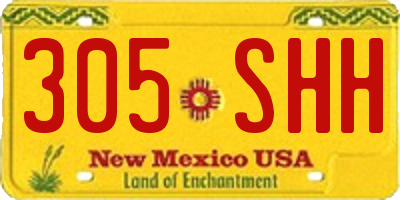 NM license plate 305SHH