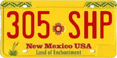 NM license plate 305SHP