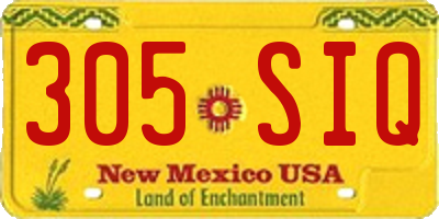 NM license plate 305SIQ