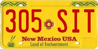 NM license plate 305SIT