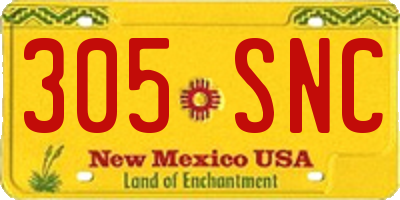 NM license plate 305SNC