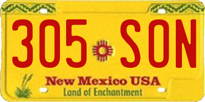 NM license plate 305SON