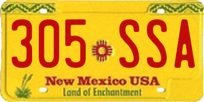 NM license plate 305SSA