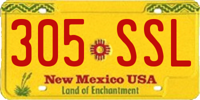 NM license plate 305SSL