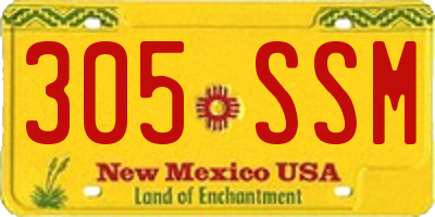 NM license plate 305SSM